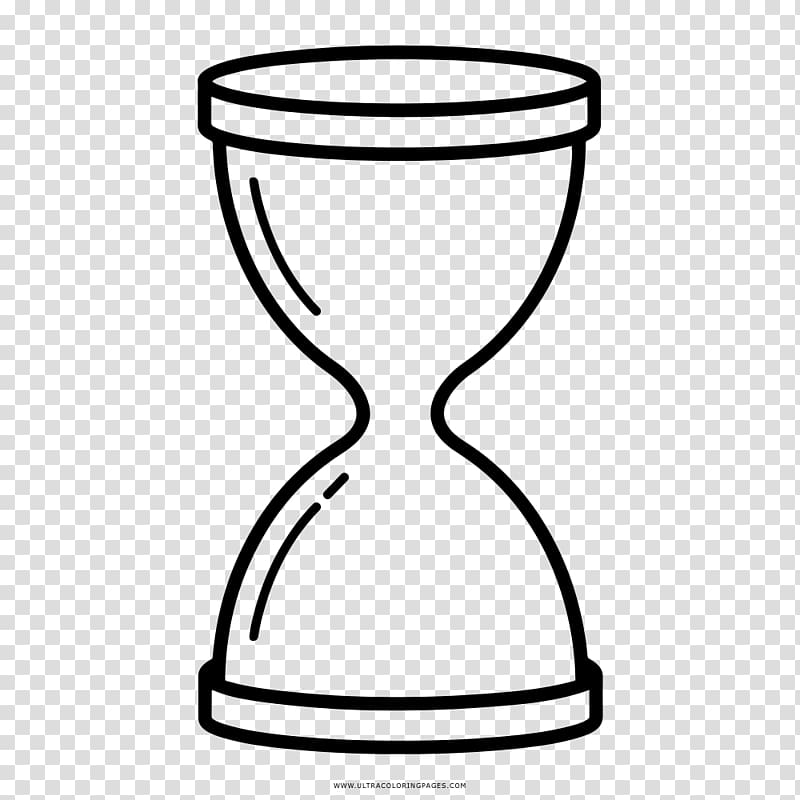 Drawing Hourglass Coloring book Line art, hourglass transparent background PNG clipart