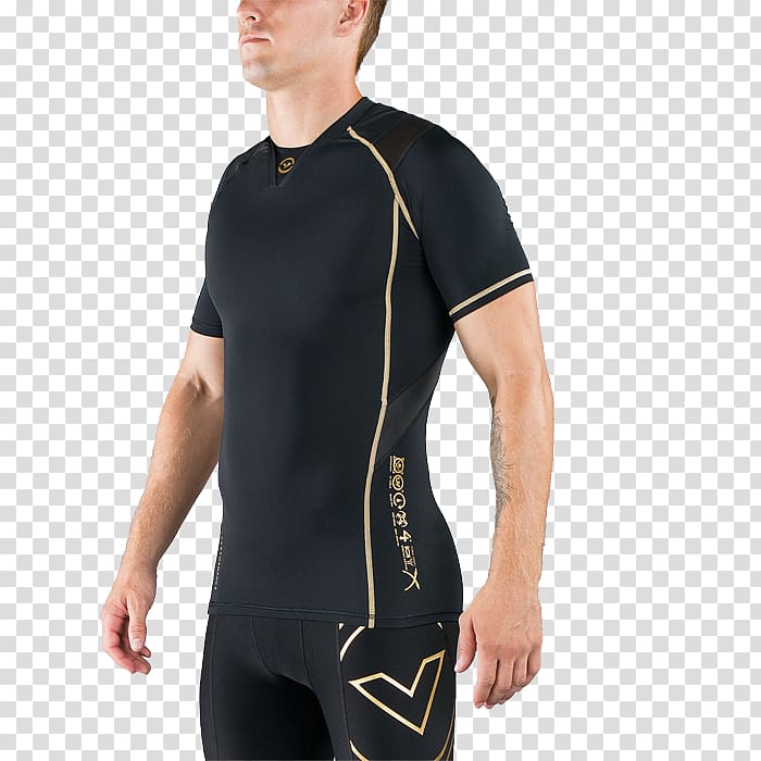 Sleeve T-shirt Neck Clothing Compression garment, T-shirt transparent background PNG clipart