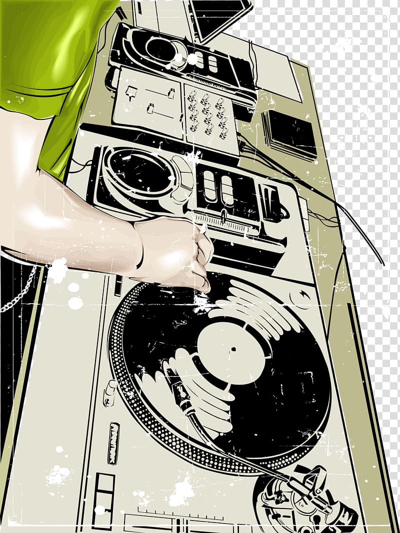 cartoon dj decks