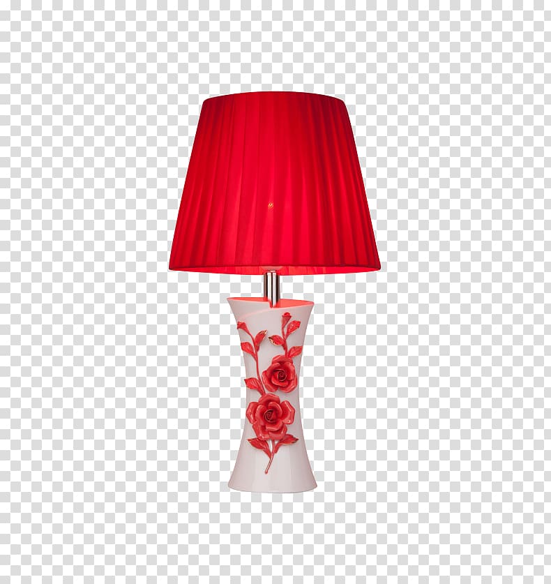 Light Lampe de bureau Wedding, Red Rose Lamp transparent background PNG clipart