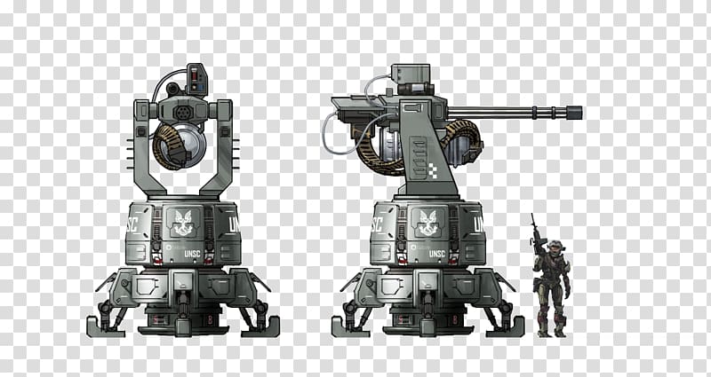Halo: Reach Halo 4 Halo 5: Guardians Gun turret, heavy weapon transparent background PNG clipart