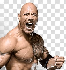 Dwayne Johnson, The Rock Angry transparent background PNG clipart