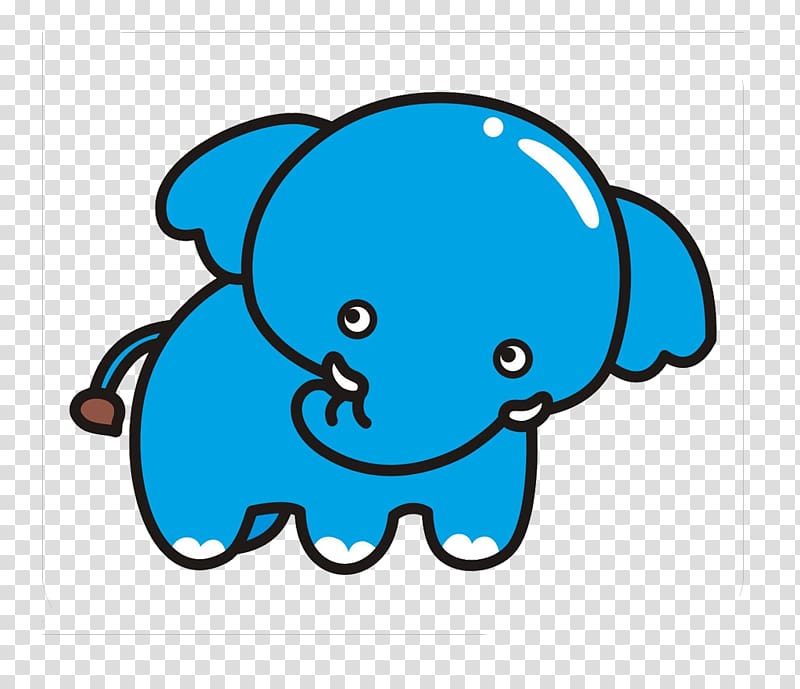 Cartoon Animation Avatar, Blue Cartoon Master Elephant transparent background PNG clipart