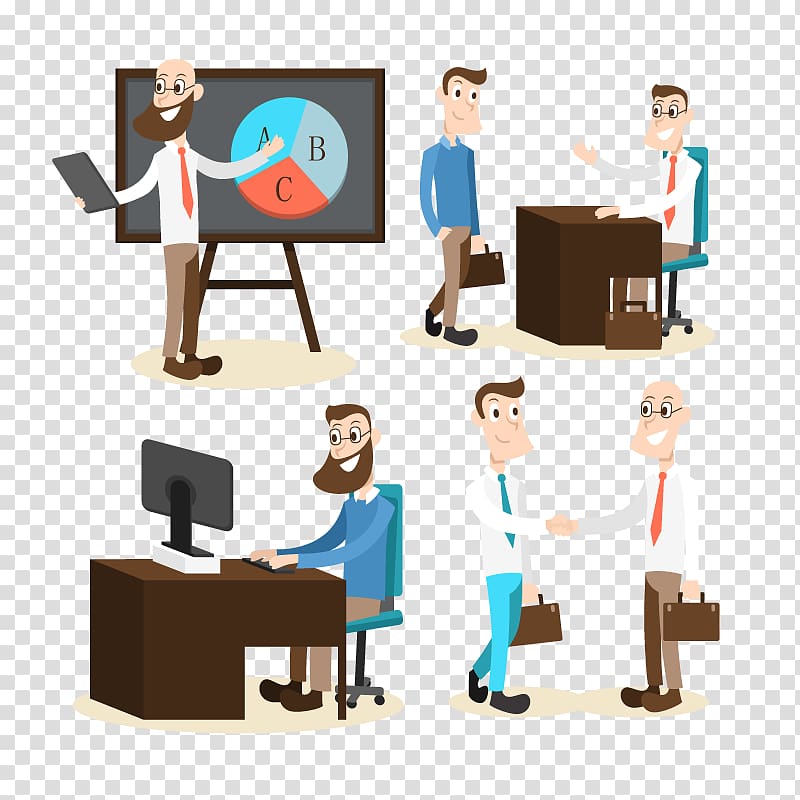 Euclidean Adobe Illustrator, business office meeting transparent background PNG clipart