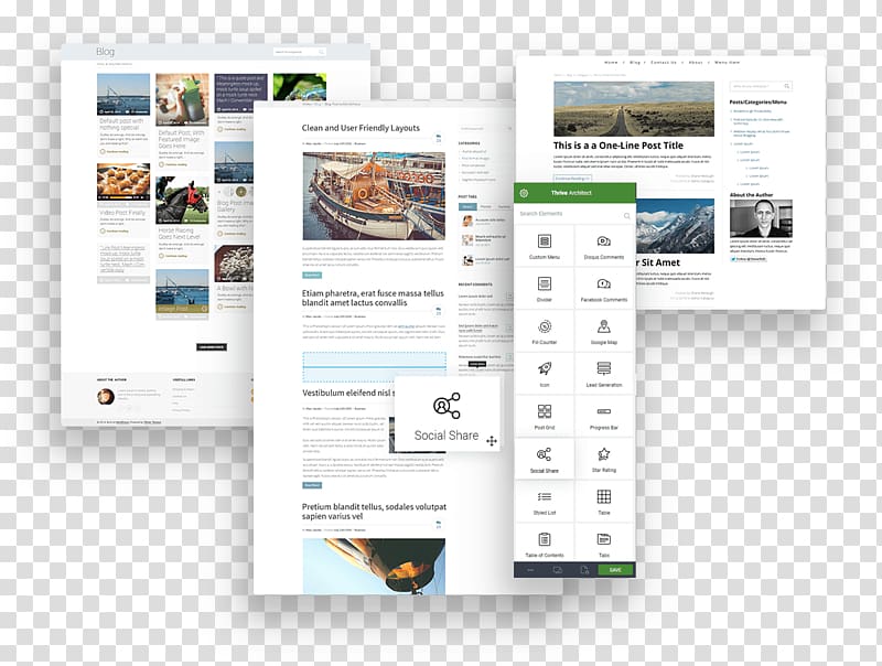 Web page WordPress Architect Design Blog, thrive transparent background PNG clipart