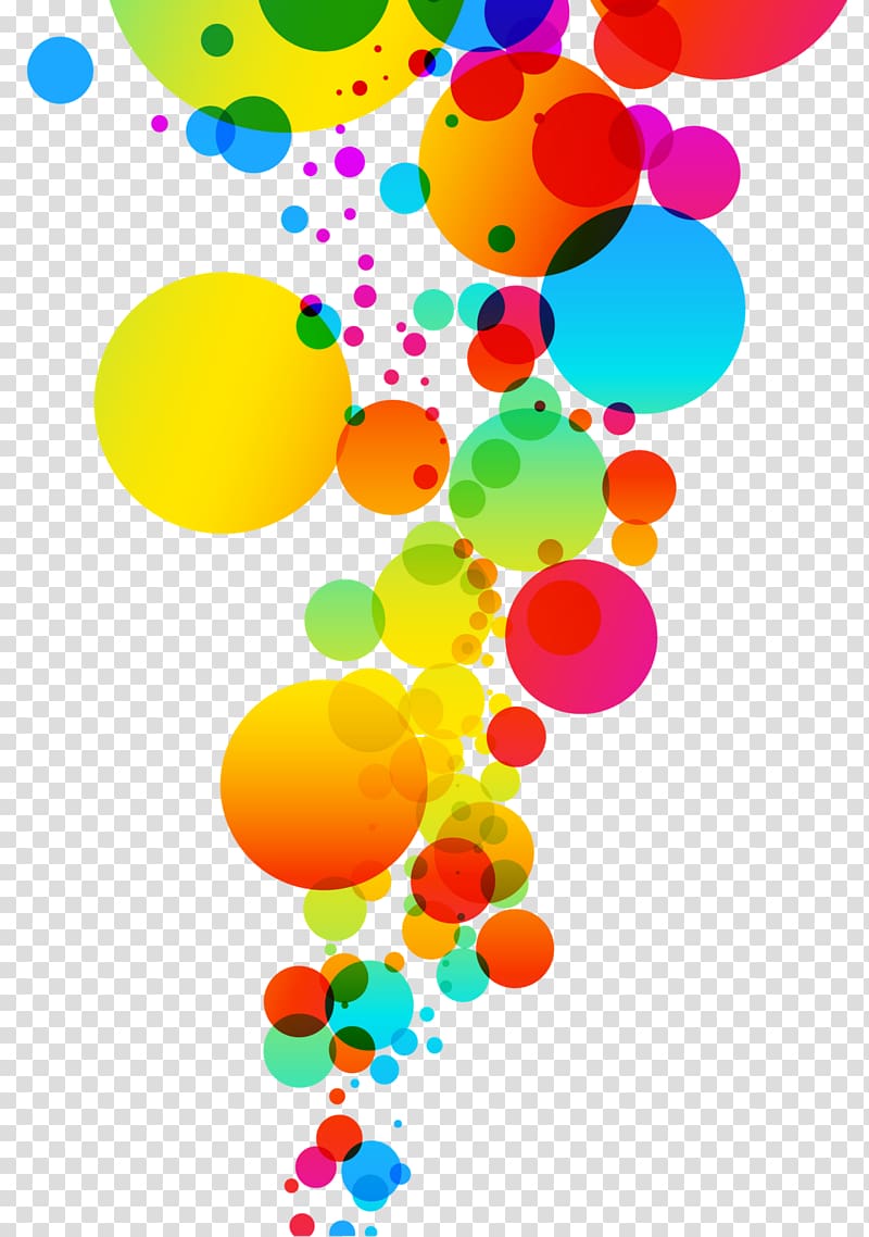 Color Bubble , abstract transparent background PNG clipart
