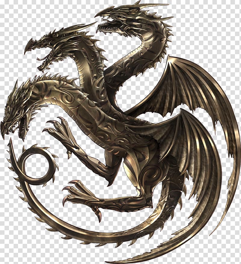 black 3-headed dragon illustration, Daenerys Targaryen Tyrion Lannister Robert Baratheon House Targaryen A Game of Thrones, ice and fire transparent background PNG clipart