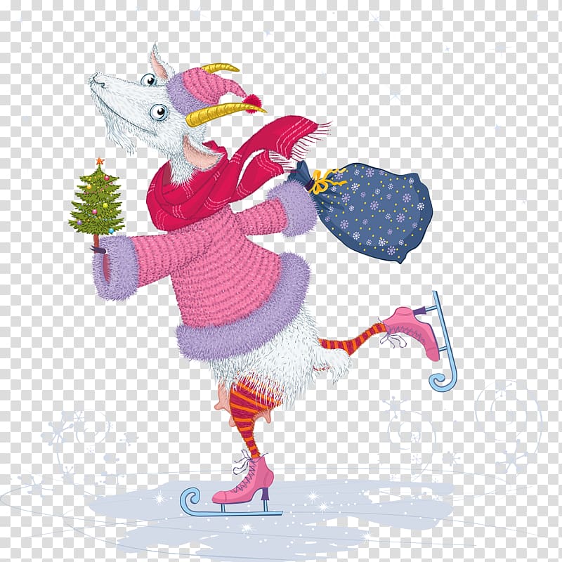 Goat Sheep Ice rink Ice skating, Ski goat transparent background PNG clipart