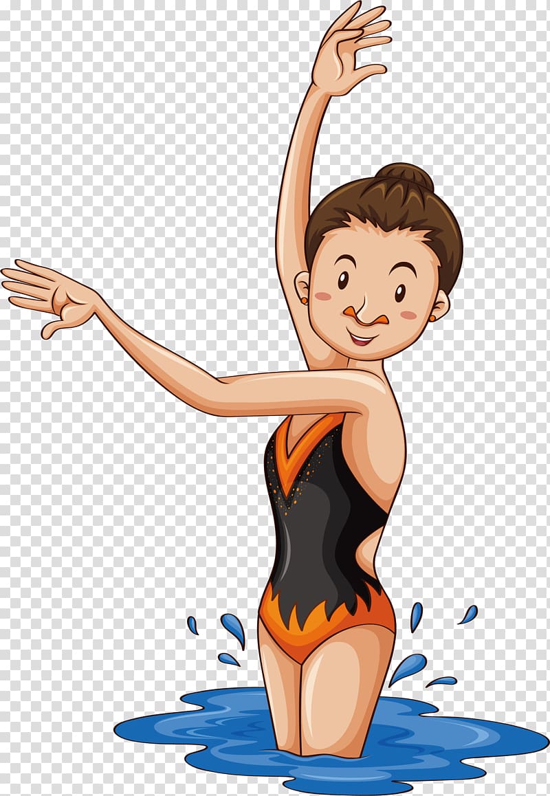 synchronized swimmers clipart images