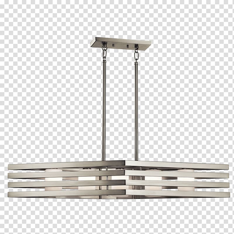 Lighting Chandelier Pendant light Brushed metal, linear light transparent background PNG clipart