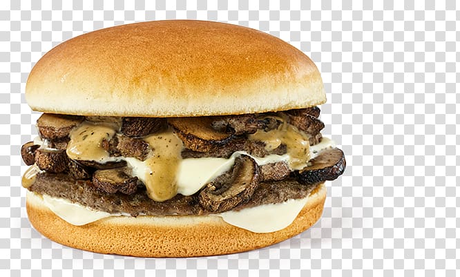 Hamburger Fast food French fries Whataburger Burger King, Mushroom burger transparent background PNG clipart
