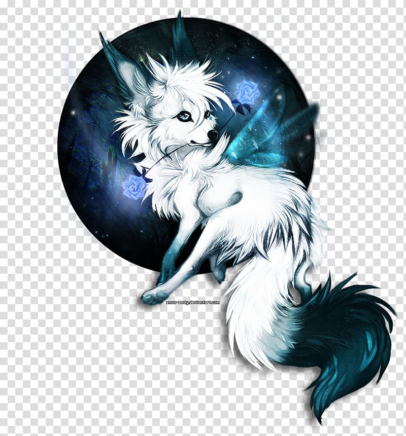 Blue and white fox illustration, Nine-tailed fox Gray wolf Arctic fox Nick  Wilde, Iceberg snow fox transparent background PNG clipart | HiClipart