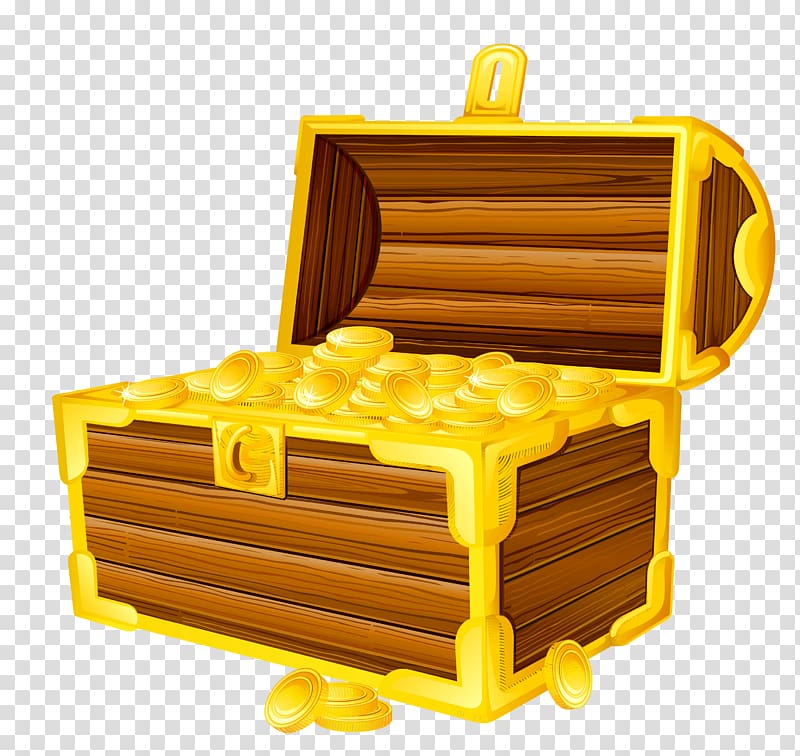 open treasure chest clip art black and white