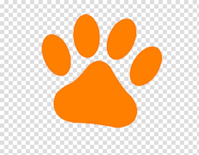 Dog Kitten Cat Animal shelter Pet adoption, Orange hand painted cat footprints transparent background PNG clipart