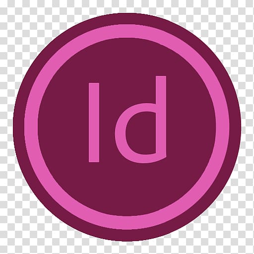 ID logo, pink purple brand symbol, App Adobe Indesign transparent background PNG clipart