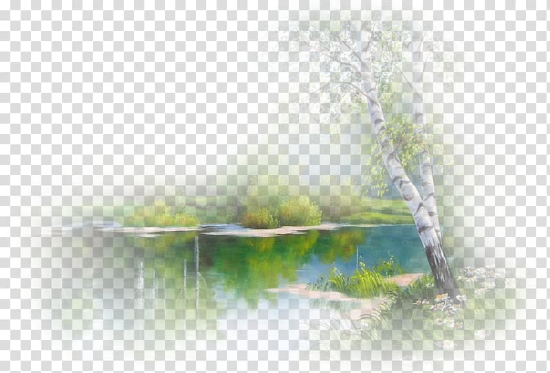 Watercolor painting Water resources Desktop Computer Close-up, Computer transparent background PNG clipart