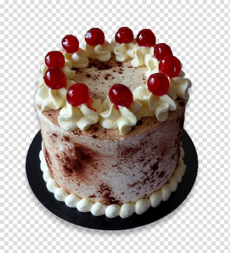 Black Forest gateau Cream Fruitcake German chocolate cake, layer cake transparent background PNG clipart