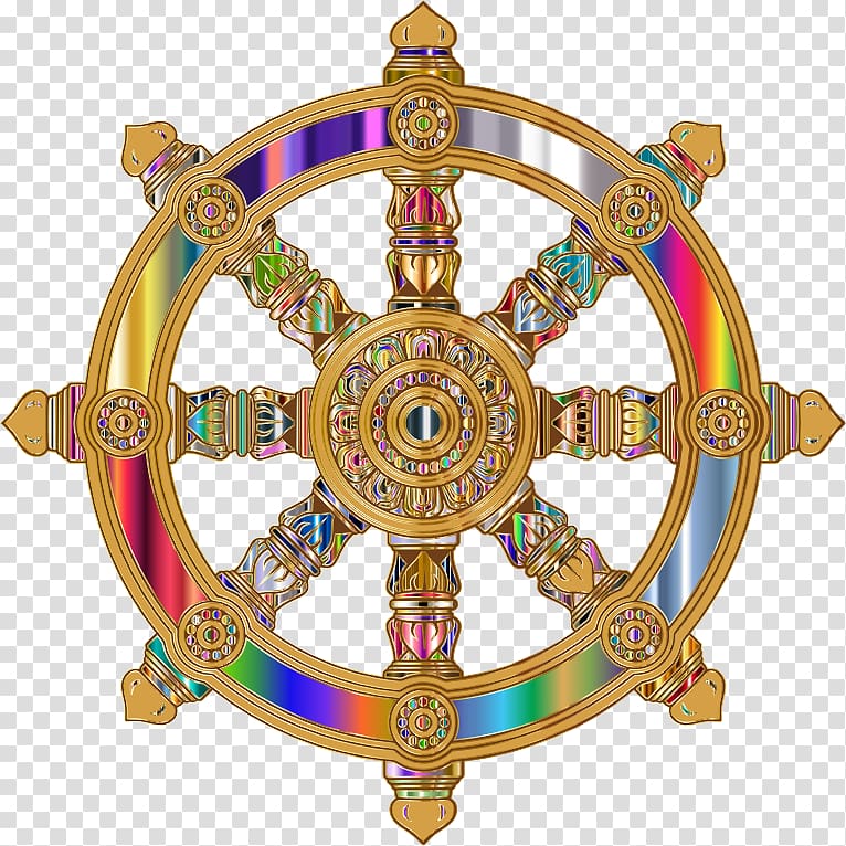 Dharmachakra Buddhism , Wheel of Dharma transparent background PNG clipart