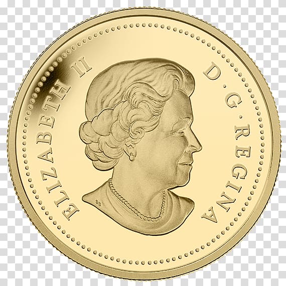 Perth Mint Canada Dollar coin, queen elizabeth II transparent background PNG clipart