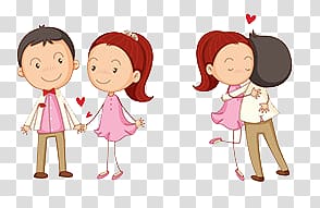 Love Boy Girl Cartoon, Love between men and women transparent background PNG clipart