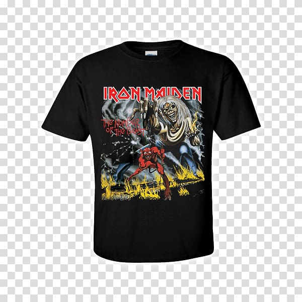 T-shirt Iron Maiden The Number of the Beast Sleeve, T-shirt transparent background PNG clipart