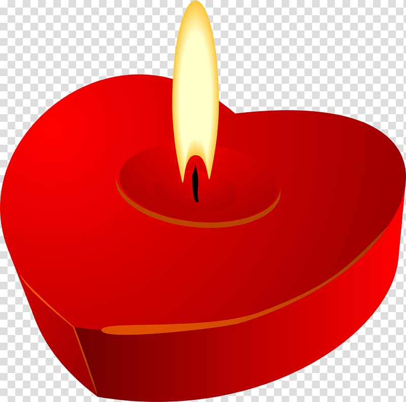 Heart, red love candle transparent background PNG clipart