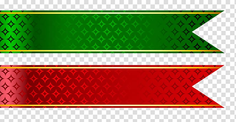 Ribbon Adhesive tape Web banner , Red and Green Tapes Set , two red and green ribbons transparent background PNG clipart
