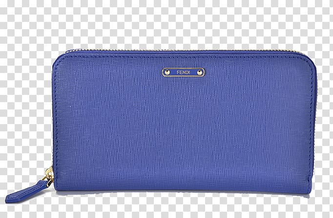 Wallet Blue Coin purse Fendi Bag, Ms. Fendi blue leather wallet transparent background PNG clipart