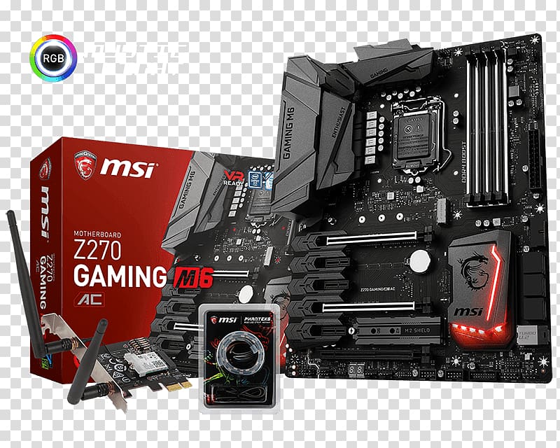 Intel MSI MSI Z170A GAMING M6 AC Z170 7A78-008R LGA 1151 Motherboard MSI H270 GAMING PRO CARBON, intel transparent background PNG clipart