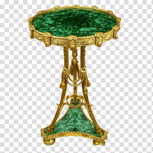 Table Gold Designer Green, table transparent background PNG clipart