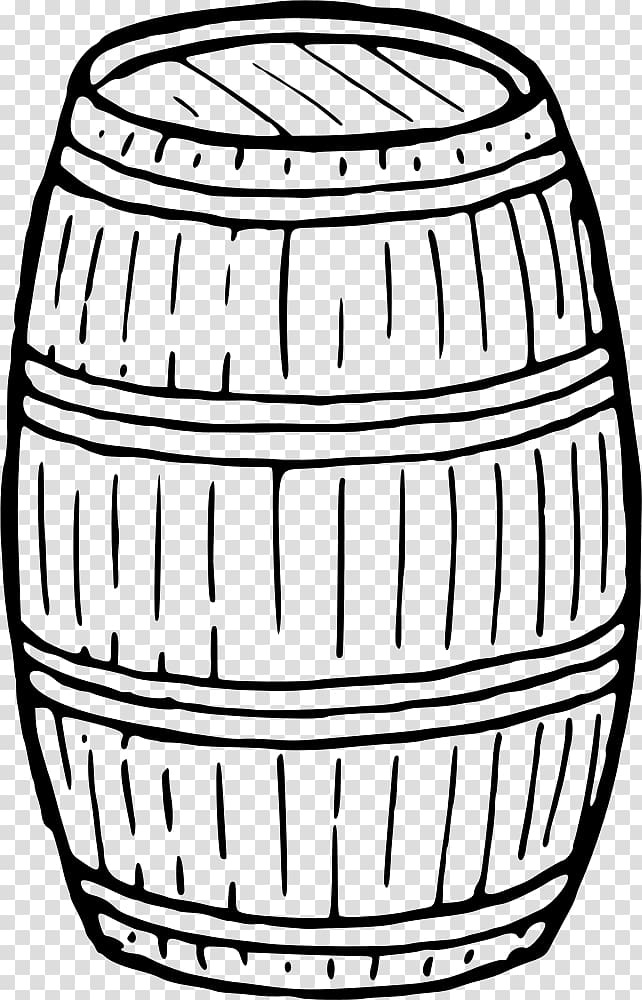 Barrel Coloring book Black and white Keg , wooden barrel transparent background PNG clipart