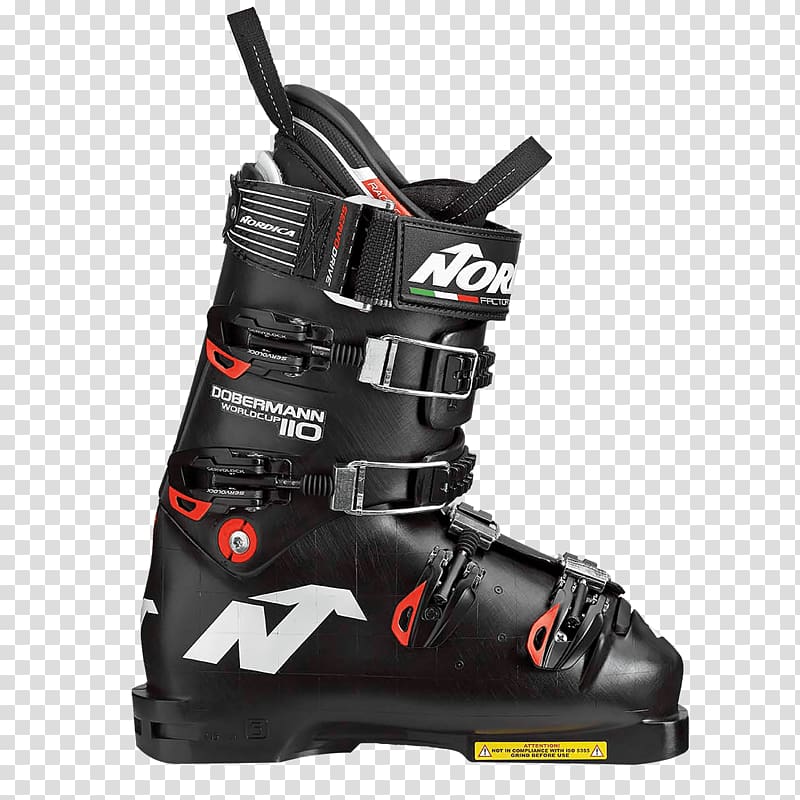 Dobermann Nordica Ski Boots Skiing, skiing transparent background PNG clipart