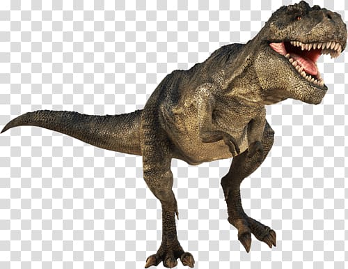 brown dinosaur illustration, T-Rex transparent background PNG clipart