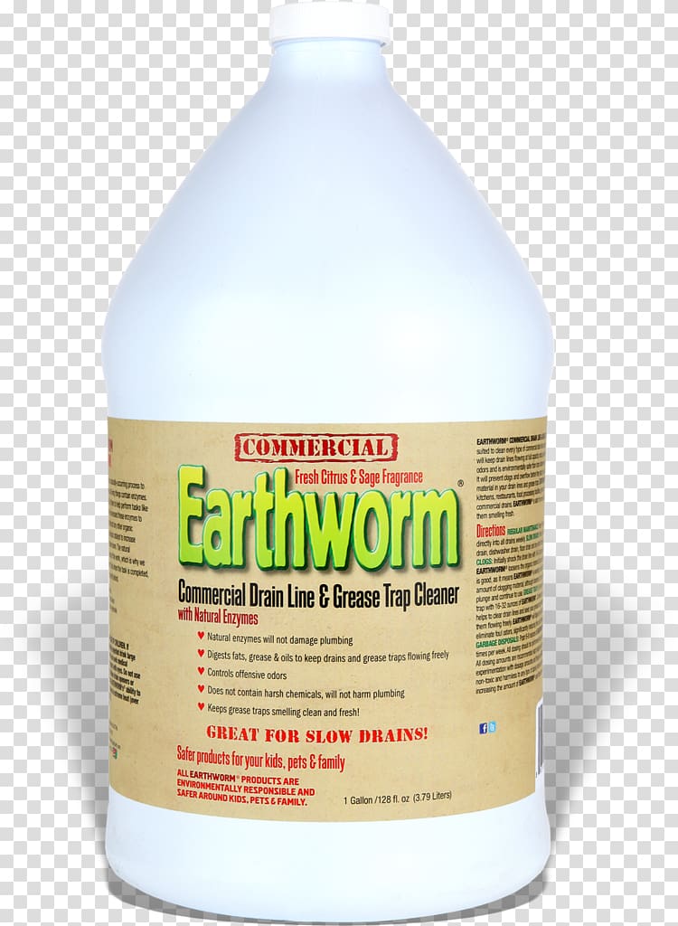 Earthworm Salon & Spa Drain and Sink Cleaner - Drain Opener - Natural Enzymes, Environmentally Responsible, Safer for Pets and Kids - 1 Gallon