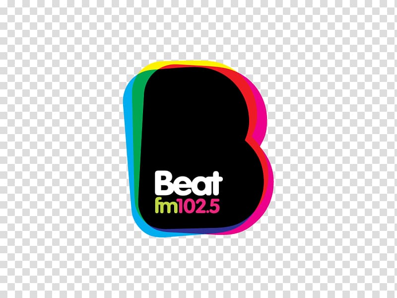 Beat FM 102.5 FM broadcasting Logo Radio, Minimal Design transparent background PNG clipart