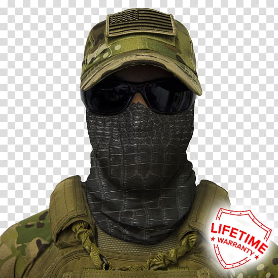 Balaclava Face shield Mask Kerchief, crocodile Skin transparent background PNG clipart