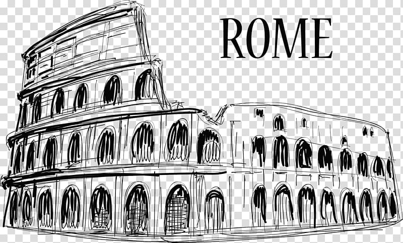 Colosseum EUR, Rome Eiffel Tower Sticker, colosseum transparent background PNG clipart