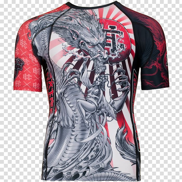 Yakuza Rash guard Long-sleeved T-shirt Long-sleeved T-shirt, chest tattoo transparent background PNG clipart