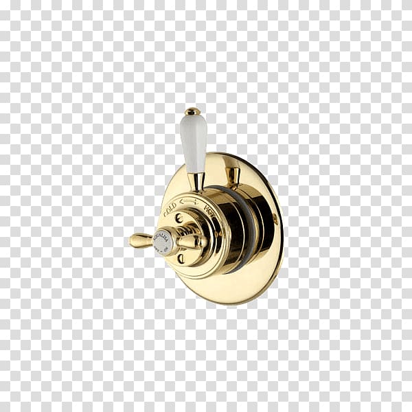 gold-colored metal tool, Gold Shower Thermostat transparent background PNG clipart