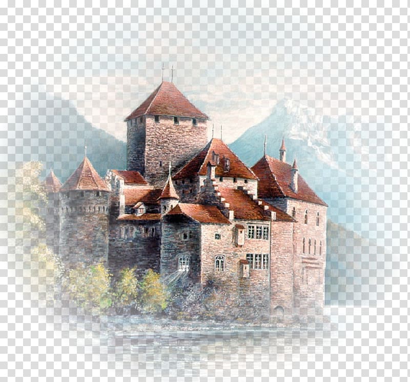 Castle Landscape painting Architecture Château, Castle transparent background PNG clipart