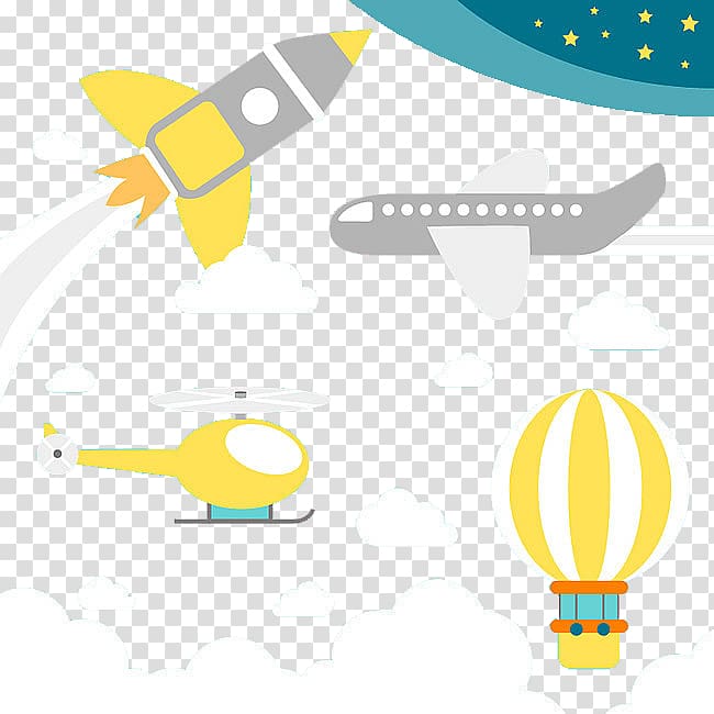 Flight Cartoon, Cartoon flying equipment transparent background PNG clipart