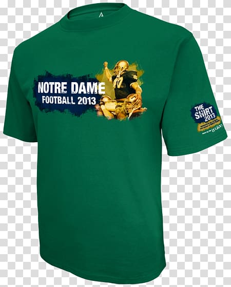 T-shirt Notre Dame Fighting Irish football Clothing Sweater, notre dame football player transparent background PNG clipart