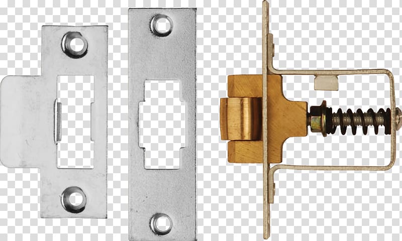 Mortise lock Latch Door handle Strike plate, Brass transparent background PNG clipart
