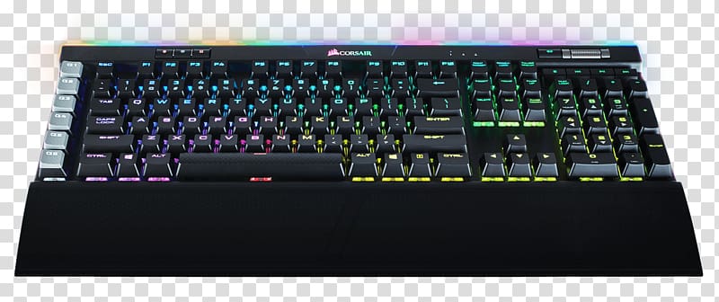 Computer keyboard Corsair Gaming K95 Rgb Platinum Mechanical Keyboard Corsair Gaming K95 RGB Platinum Cherry MX Speed Keyboard RGB color model, cherry transparent background PNG clipart