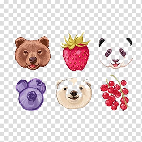 Printmaking Fine art Berry Illustrator Illustration, Bear fruit combinations transparent background PNG clipart