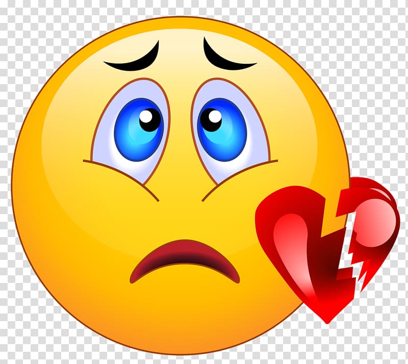 Emoji Broken heart Smiley Emoticon, Emoji transparent background PNG clipart