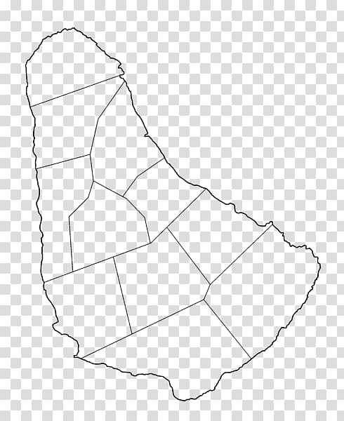 Parishes of Barbados Blank map Mapa polityczna, blank shape transparent background PNG clipart