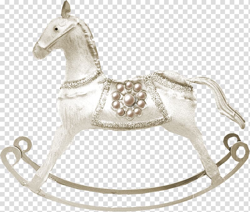 Rocking horse Toy White, Chinoiserie transparent background PNG clipart