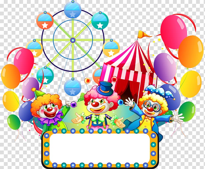 Circus Clown Fair, Circus transparent background PNG clipart