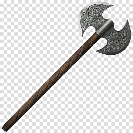 Middle Ages Battle axe Dane axe Weapon, Axe transparent background PNG clipart